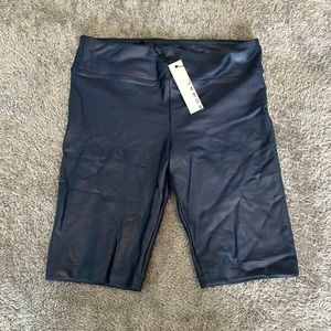 New Koral Blue shimmer Biker Shorts